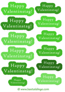 Happy Valentinstag Text grüne Töne